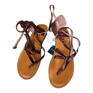 American Eagle Strappy brown leather Sandals Womens Size 8 NEW